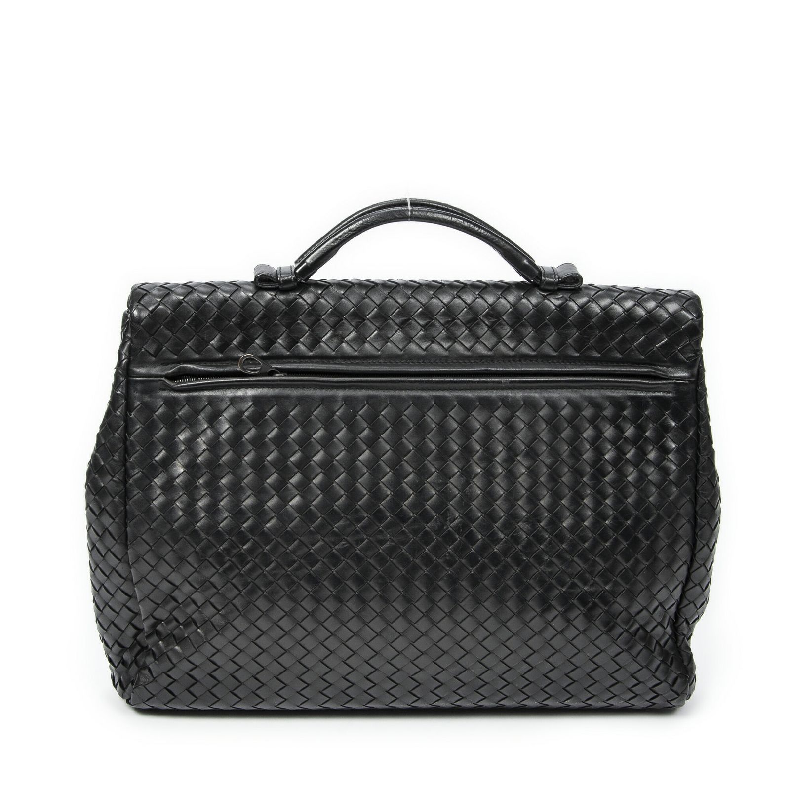 BOTTEGA VENETA ボッテガヴェネタエンベロープブリーフケース黒イントレチャートレザーAB NEXPOTALLINN_EU