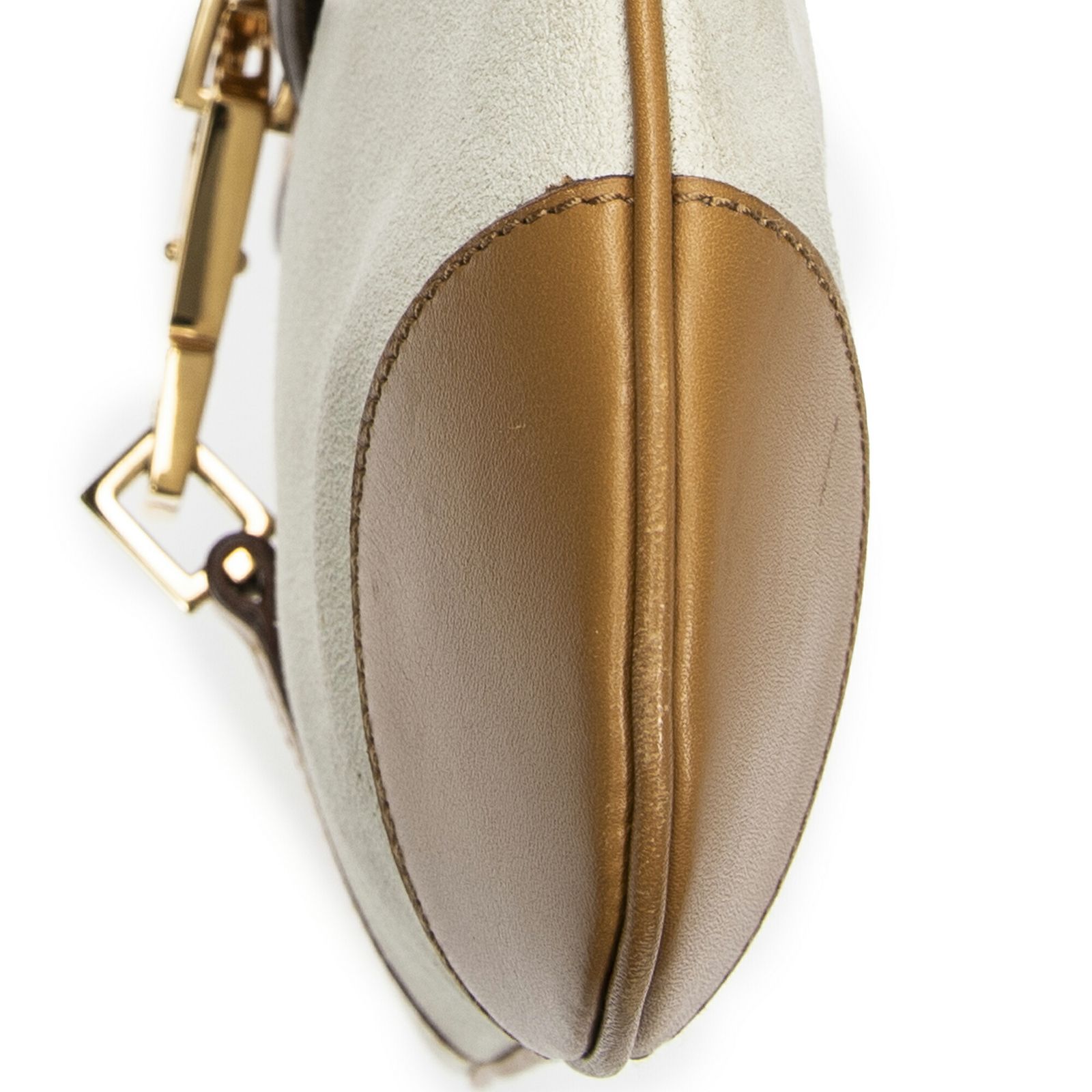 グッチ竹フラップジャッキーアイボリー タンスエードレザーA