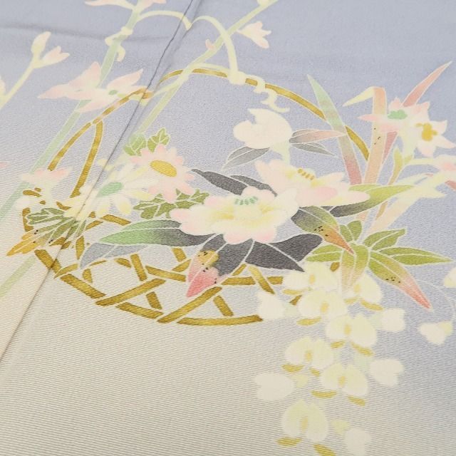 専用です★逸品　京加賀友禅作家　百貫石峰　一つ身着物、被布 ❁tomihisa❁新品 京加賀友禅 百貫石峰 落款“京から加賀へと続く伝統