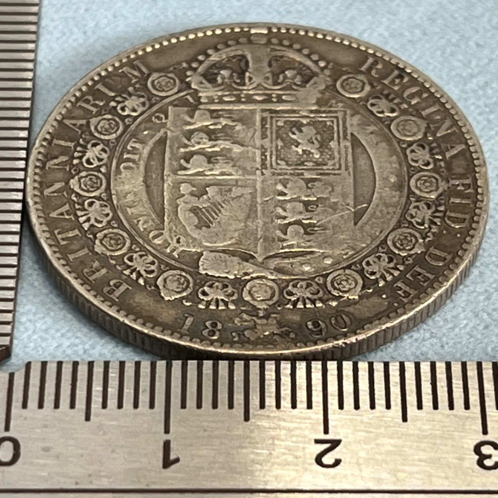 銀貨 1890年 イギリス ヴィクトリア女王 ハーフクラウン銀貨 Jubilee Head .925シルバー 帝国の栄華を映す女王の横顔 155