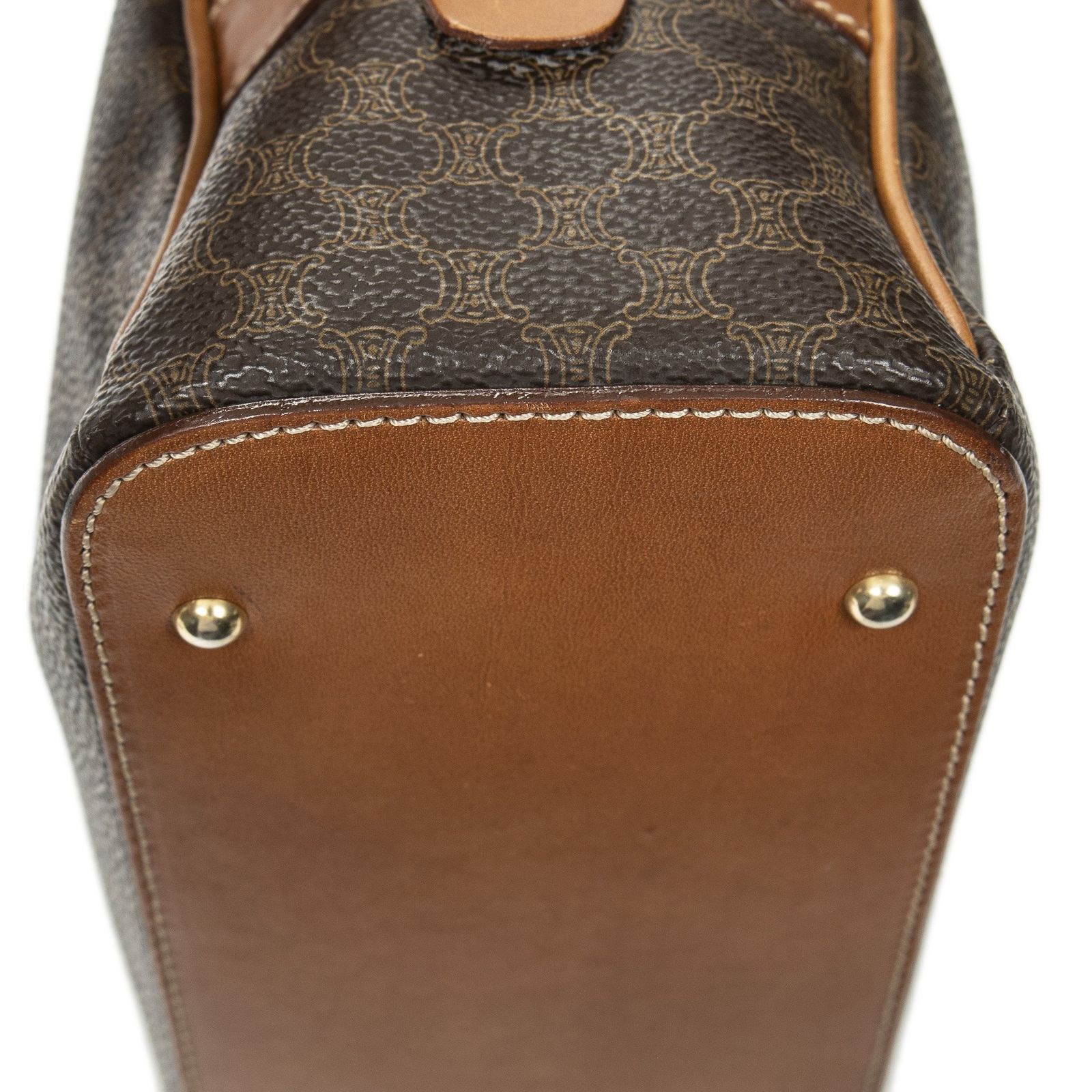 CELINE セリーヌドームボウラーバッグ茶色マカダムPVCキャンバスA NEXPOTALLINN_EU