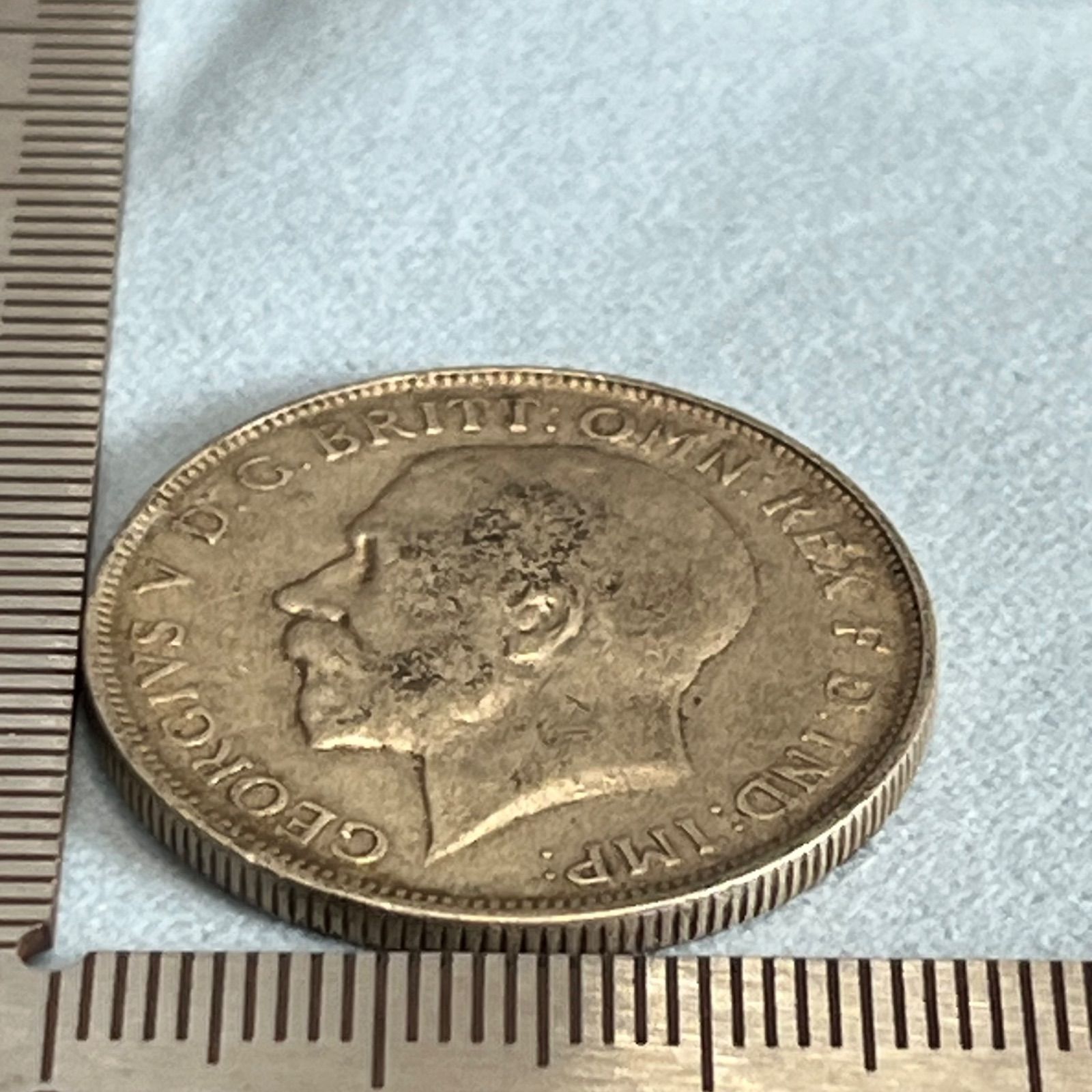 銀貨】1915年 イギリス ジョージ5世 1フローリン銀貨（.925