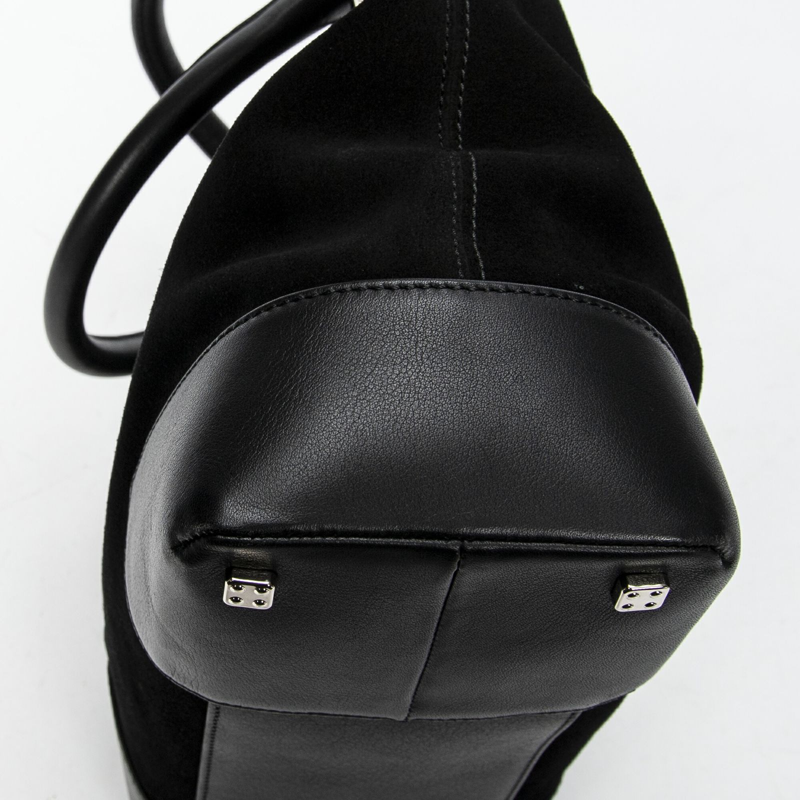 ロエベアナグラム トートバッグ黒スエードレザーA