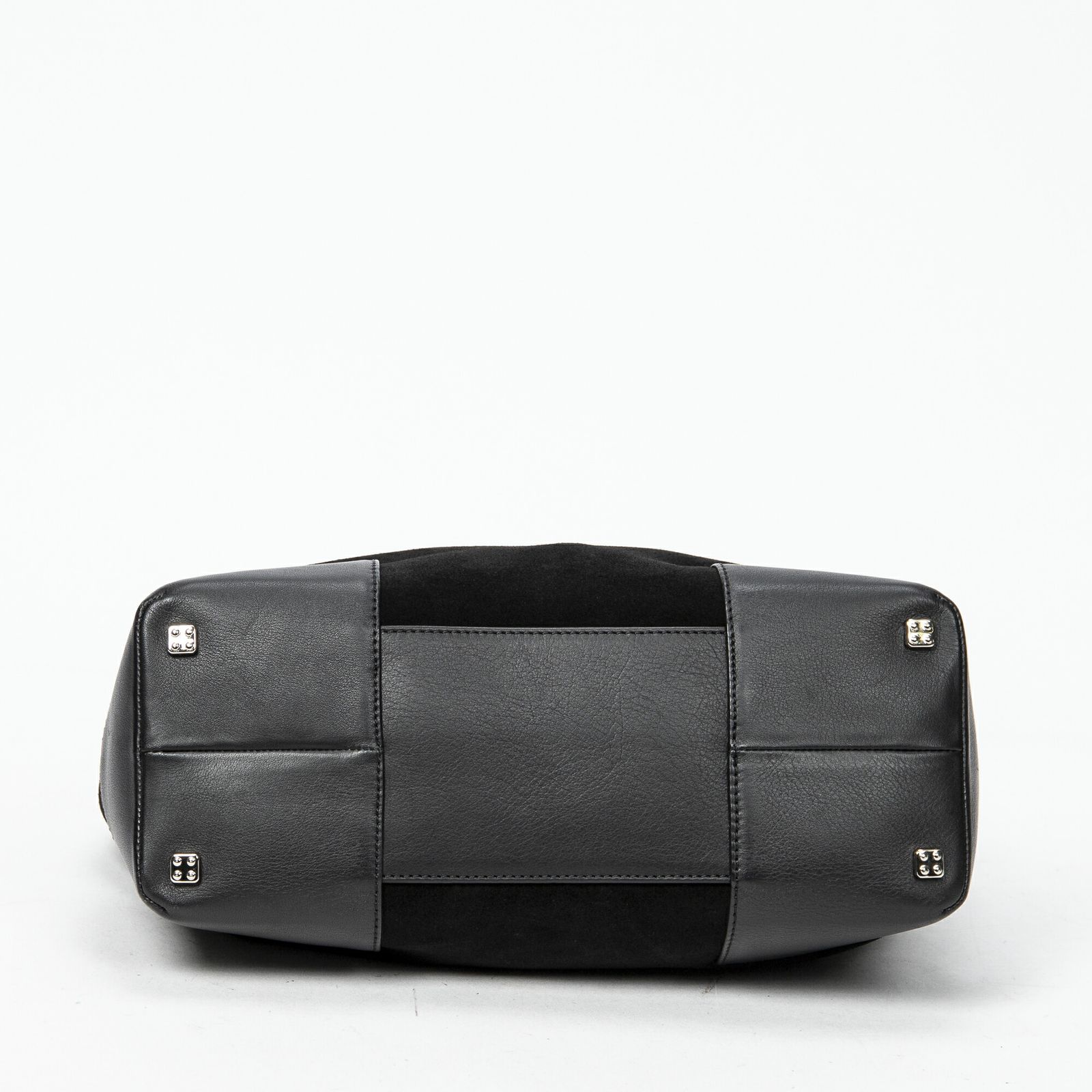 ロエベアナグラム トートバッグ黒スエードレザーA