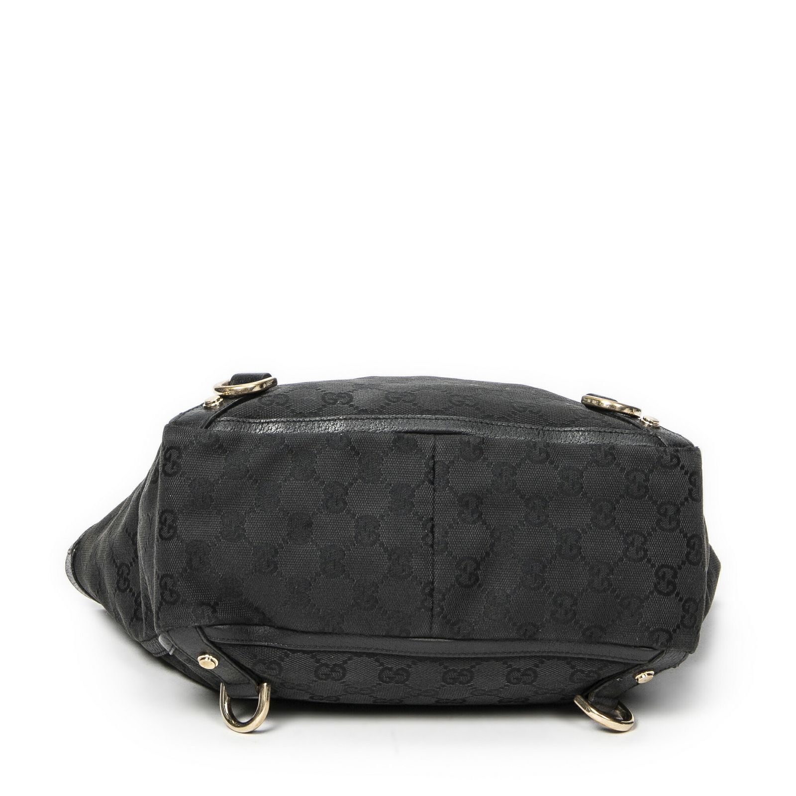 GUCCI グッチスモール アビー Dリング トートバッグ黒GGキャンバスAB NEXPOTALLINN_EU