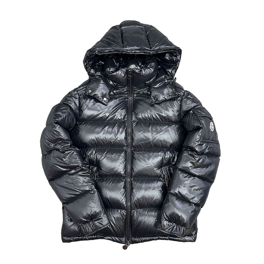 ネイビー フード付きダウンジャケット サイズ1 MONCLER サイズ1
