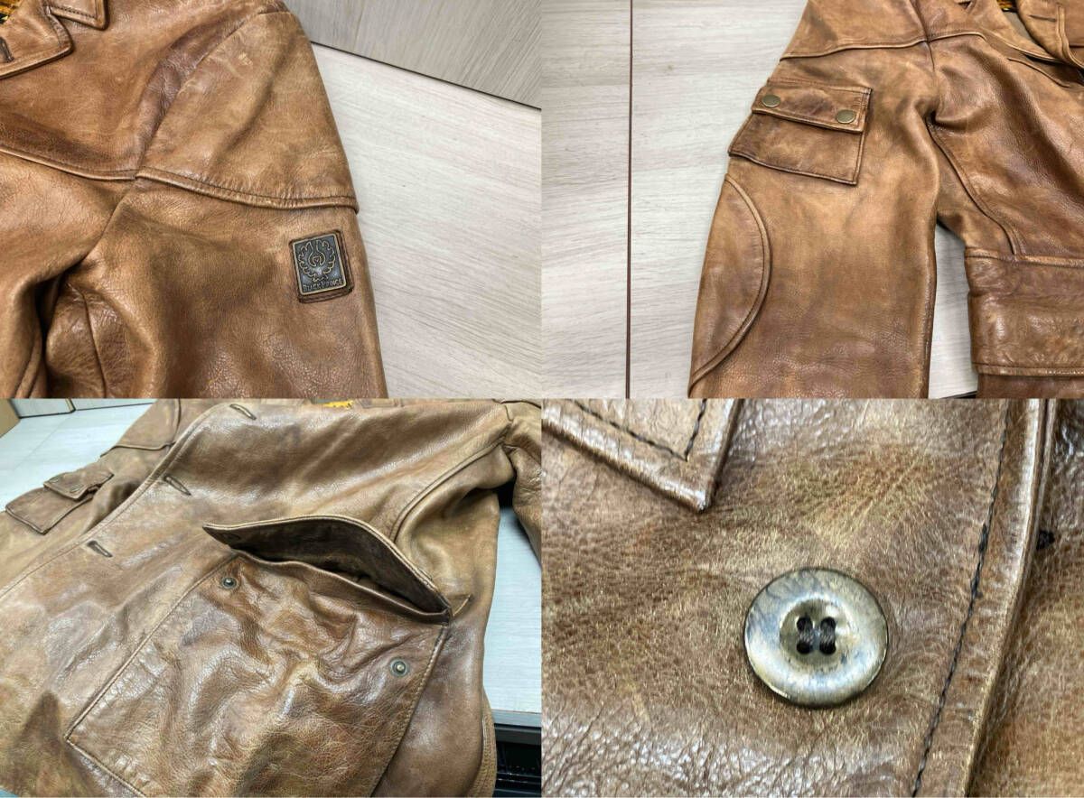 Belstaff BLACK PRINCE 牛革 イタリア製 レザージャケット ブラウン Mサイズ FFCRYSTALESIA_COM
