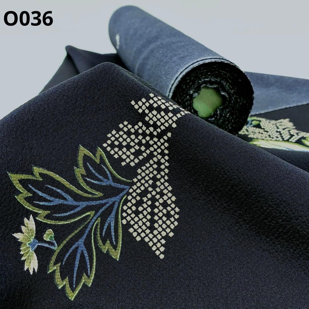 小紋 飛び柄 花 ちりめん 反物 正絹 O036 - メルカリ