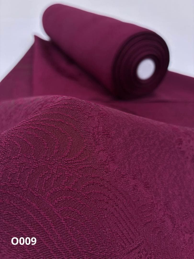 色無地 紋意匠 南天文様 長春色 反物 正絹 O016 色無地 紋意匠 さやが