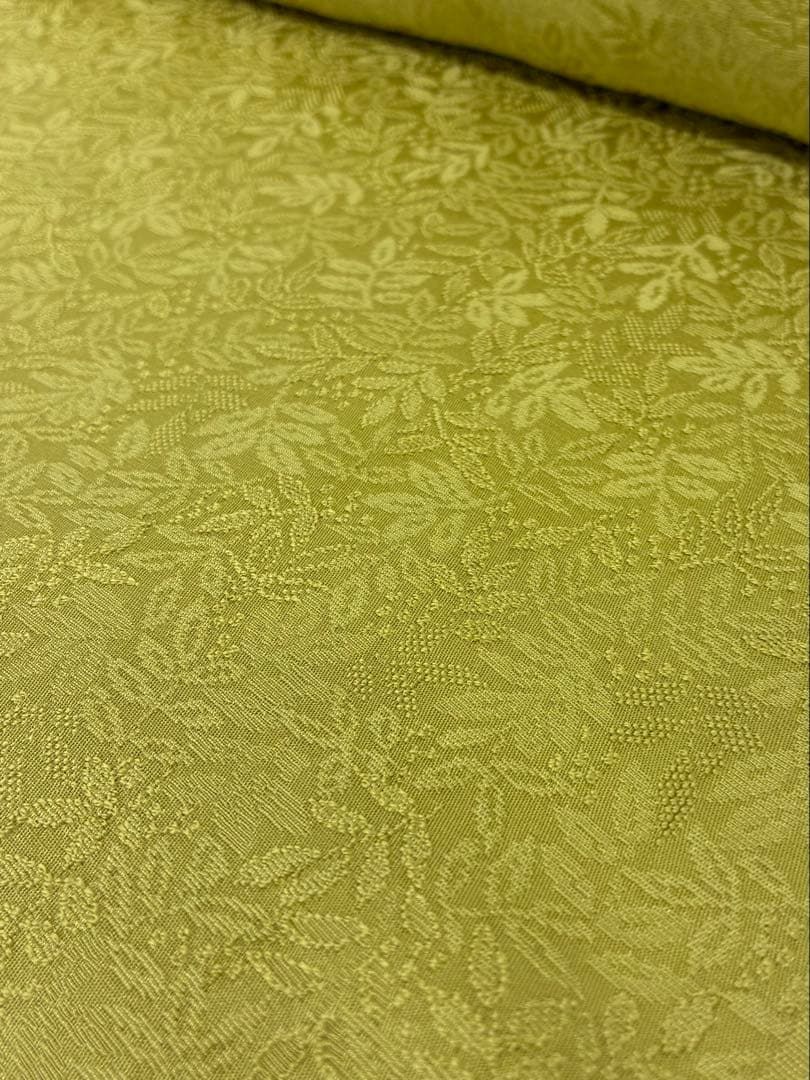 色無地 紋意匠 南天文様 菜種色 反物 正絹 O006 - メルカリ