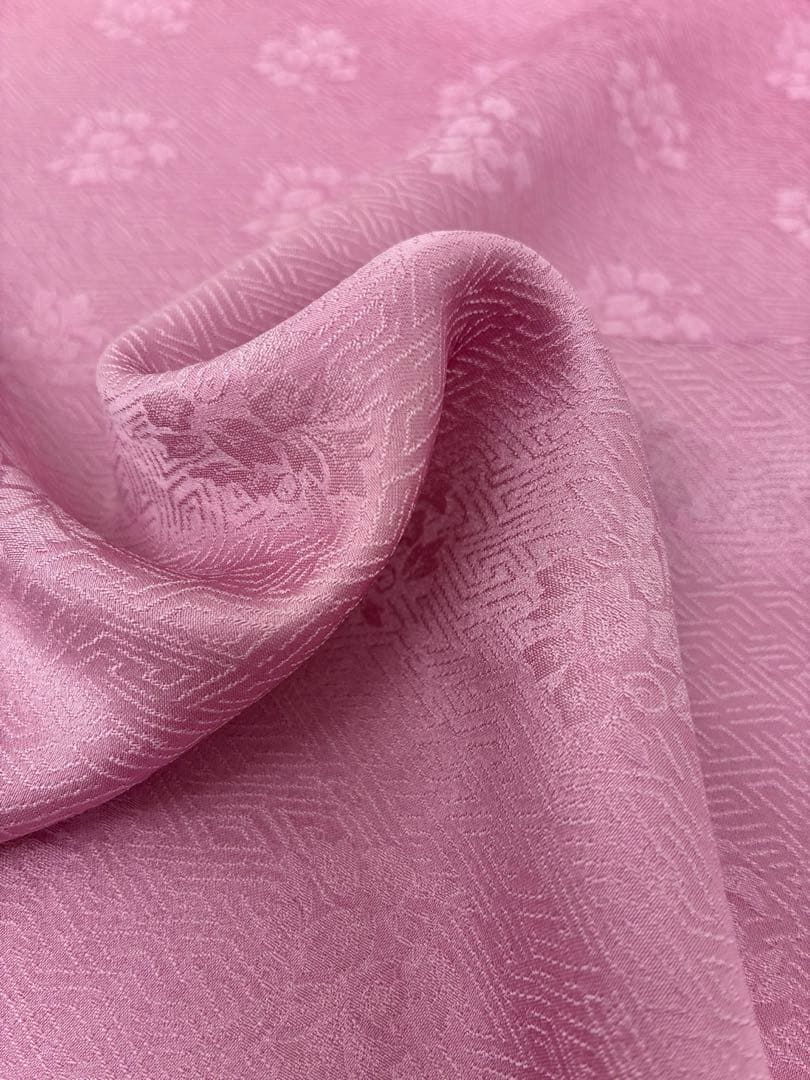 色無地 紋意匠 南天文様 正絹 反物 色無地 紋意匠 南天文様 正絹 反物