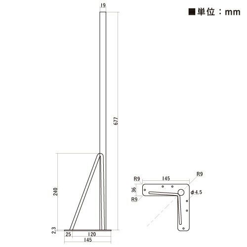 種類3 ブラック|690 Ironna 丸脚金具 取付用ねじ付き 4個 HRDEVELOPMENT_JP