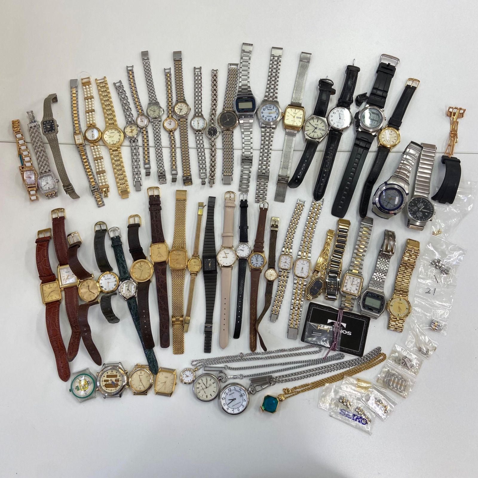 ジャンク 腕時計 メンズ レディース 懐中時計 パーツ 52点