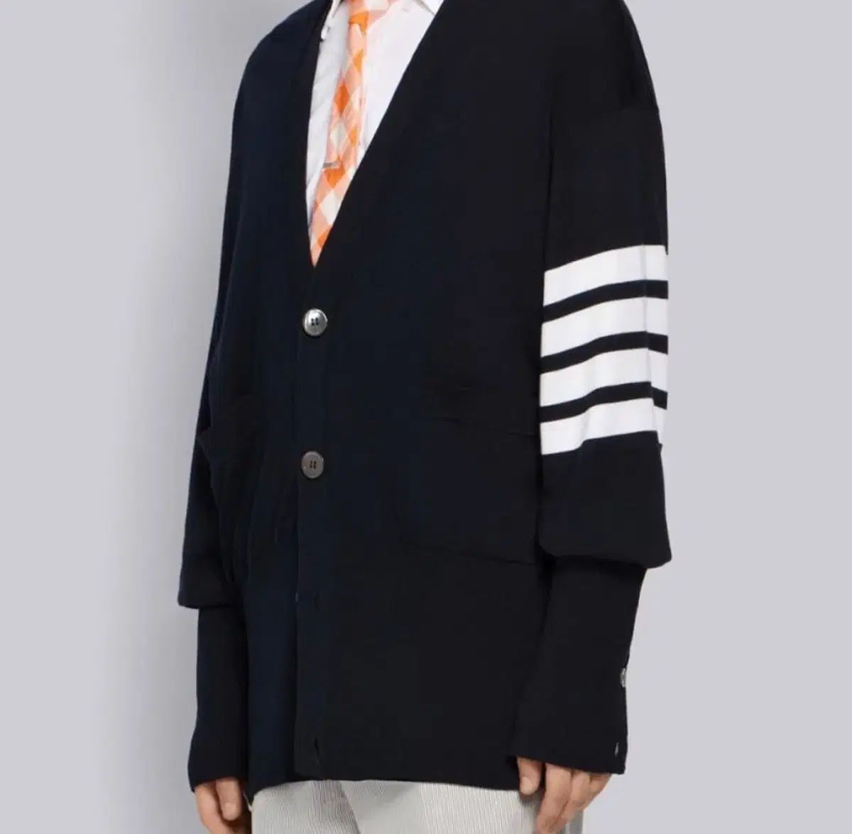 THOM BROWNE ネイビー カーディガン　サイズ1 THOM BROWNE ネイビー カーディガン サイズ1 THOM BROWNE ネイビー