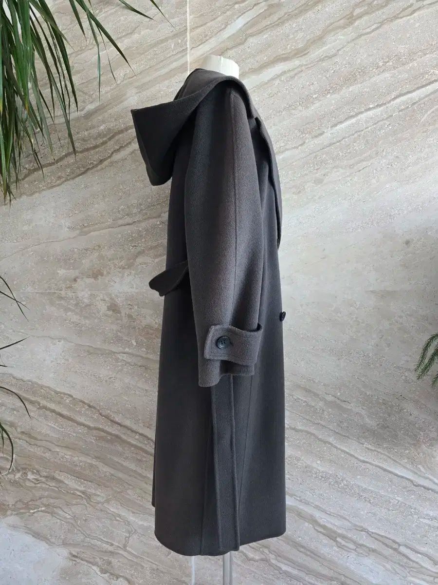 CC collect シーシーコレクト カシミア混 ブレンド ハンドメイド ウール フード ロング コート GULLKHAN_COM