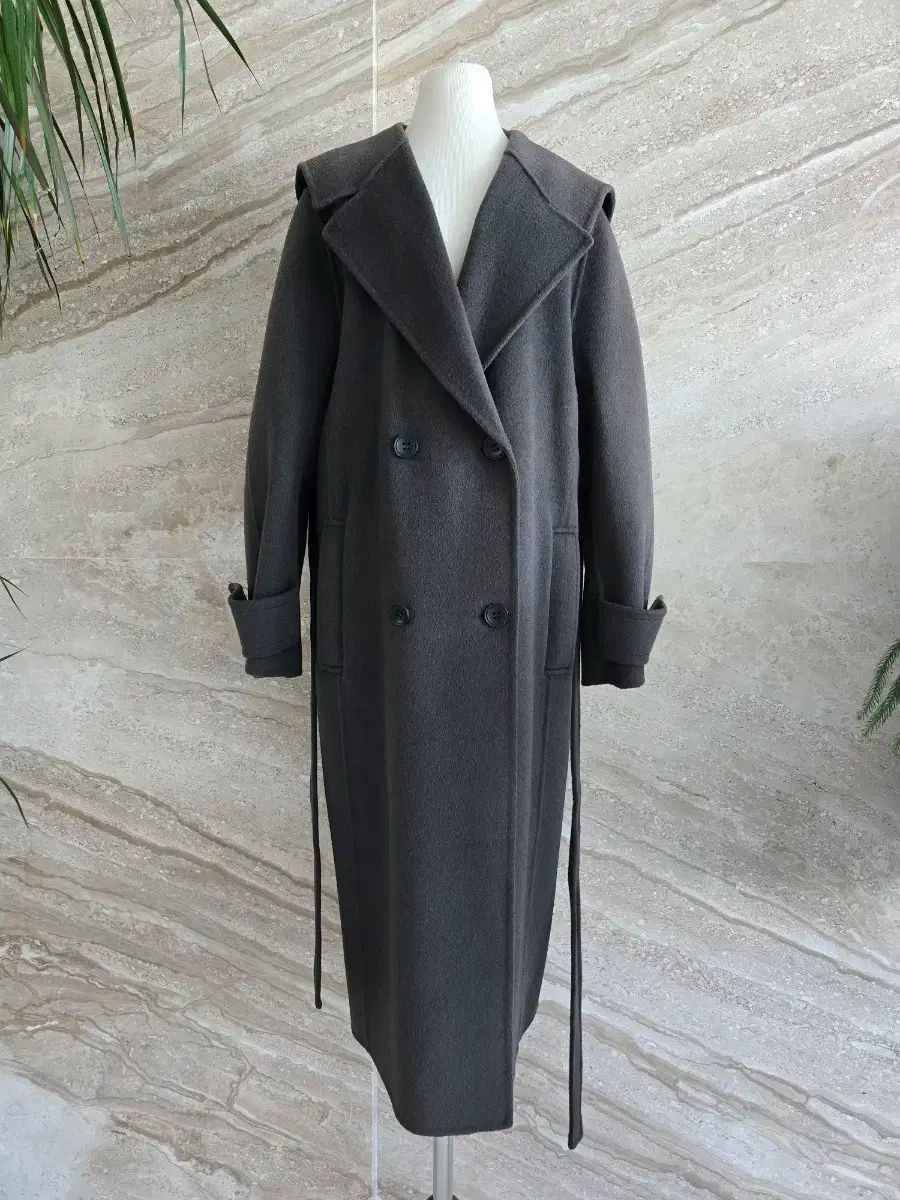 CC collect シーシーコレクト カシミア混 ブレンド ハンドメイド ウール フード ロング コート