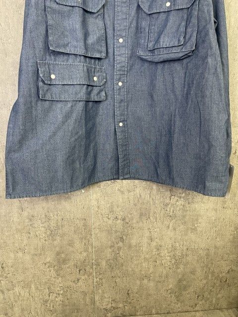 23SS THE NORTH FACE PURPLE LABEL ﾉｰｽﾌｪｲｽ ﾊﾟｰﾌﾟﾙﾚｰﾍﾞﾙ Chambray Field Shirt ｼｬﾝﾌﾞﾚｰ ﾌｨｰﾙﾄﾞ ｼｬﾂ 長袖 ｲﾝﾃﾞｨｺﾞ L 33936183