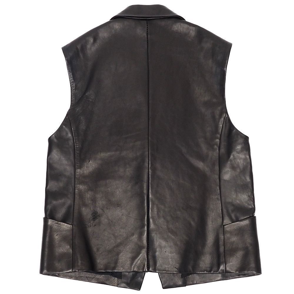25AW RIPVANWINKLE LEATHER 1B GILLET ホースレザー ジレベスト サイズ L ブラック RB-712 馬革 リップヴァンウインクル メンズ 5WHC J06184 KCT15