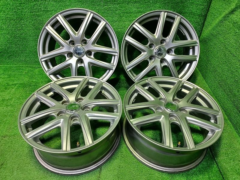 CRクリケット ｾﾚﾅ ﾉｱ ｳﾞｫｸｼｰ ｴｽﾃｨﾏ ホイール アルミ ガンメタ 16インチ 6.5J 5穴 4本 114.3 48