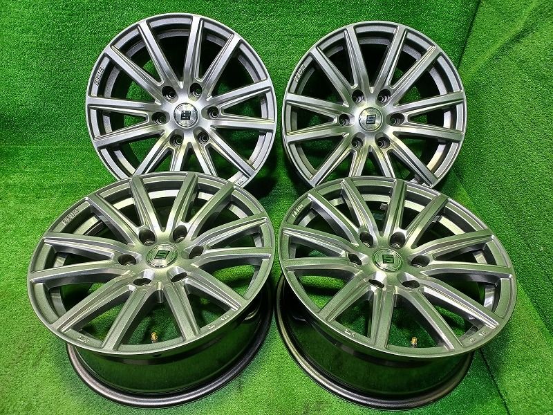 ザイン 150ﾌﾟﾗﾄﾞ 125ﾊｲﾗｯｸｽ ホイール アルミ ガンメタ 17インチ 7.5J 6穴 4本 139.7 25