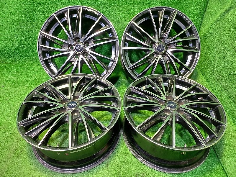 ドルフレン XV ｽﾊﾞﾙ車 ホイール アルミ ブラックポリッシュ 17インチ 7J 5穴 4本 100 53