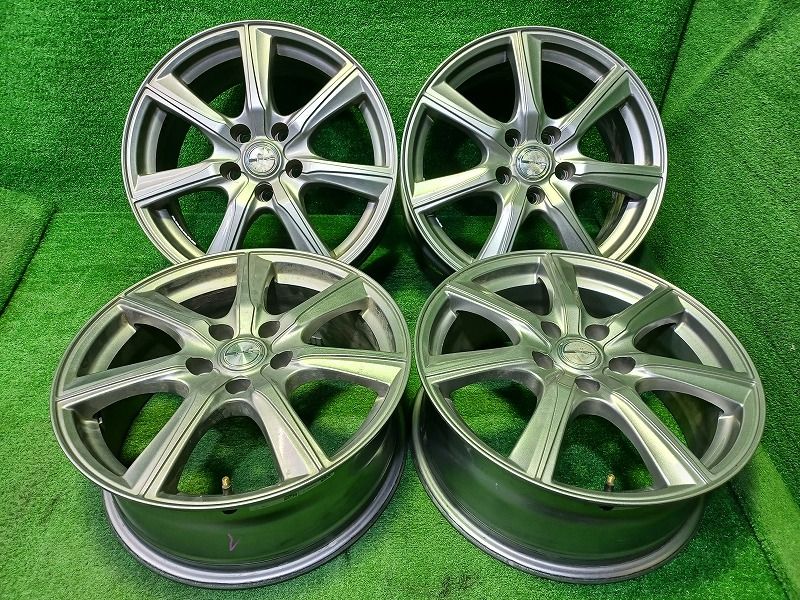 社外 PRD ｴｸｽﾄﾚｲﾙ CX-5 ﾚｳﾞｫｰｸﾞ ｴｽﾃｨﾏ ホイール アルミ ガンメタ 17インチ 7J 5穴 4本 114.3 48