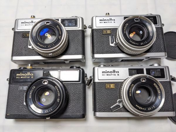 4台まとめ ジャンク Minolta ミノルタ HI-MATIC E レンジファインダーカメラ 4990_89_70