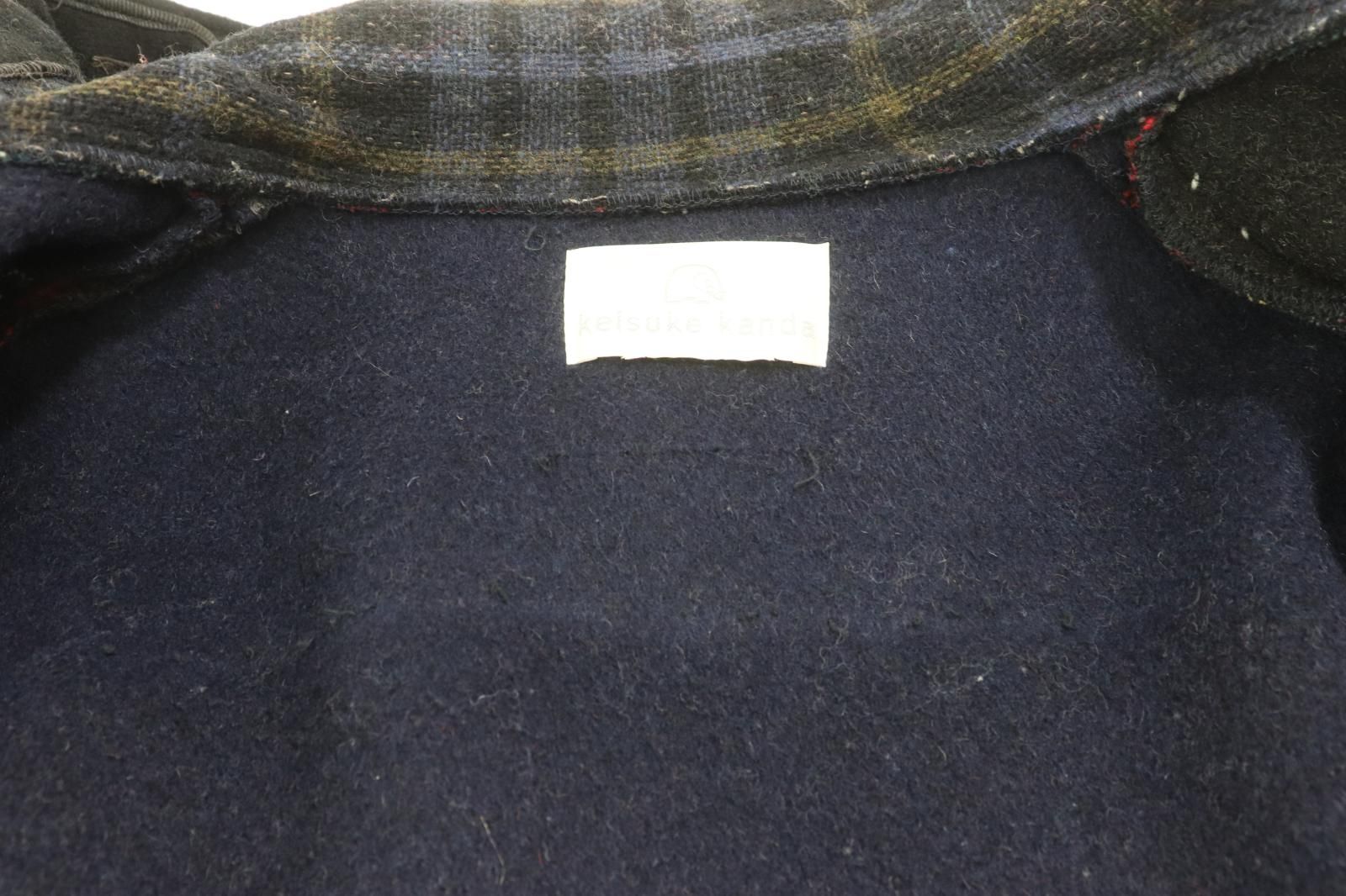 KEISUKE KANDA レディースダッフルコート -- ダッフルコート KEISUKE KANDA -- 赤 レッド 緑 グリーン チェック GULLKHAN_COM