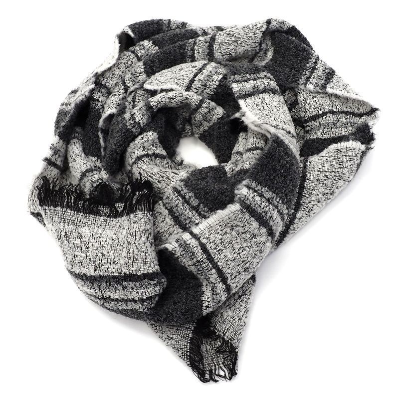 24AW RIPVANWINKLE マルチボーダーストール マフラー Mix GRAY R 272 リップヴァンウインクル メンズ 5E2|J06195|KCT15|