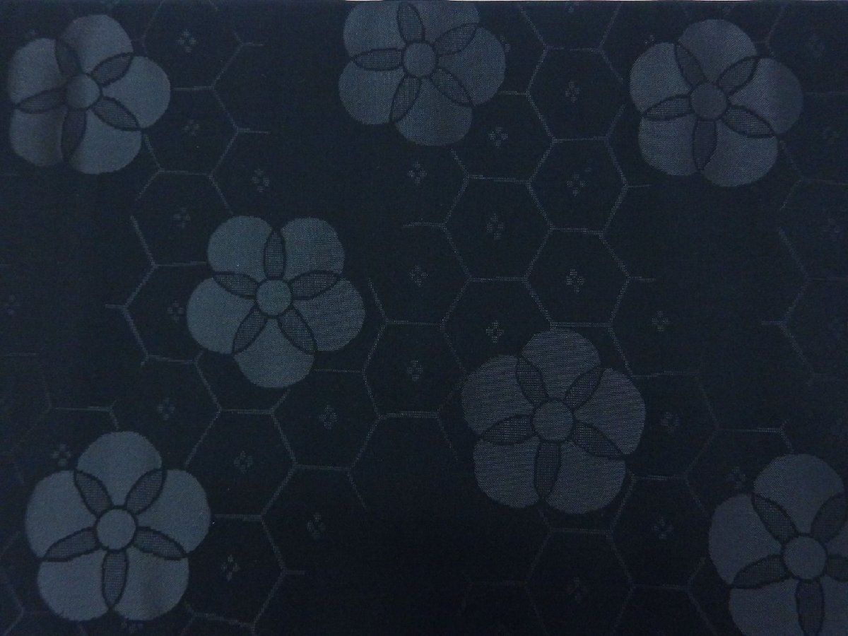 P40736 喪服用 黒共 九寸 名古屋帯 反物 t