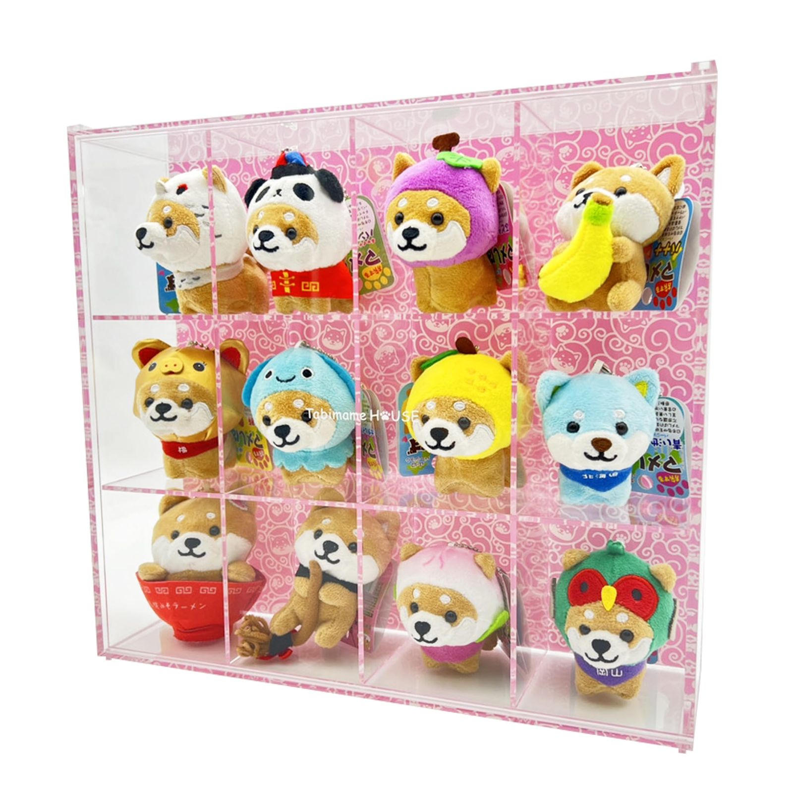 旅するマメしば 旅マメHOUSE コレクション ケース アクリル ハウス ケースのみマスコットは付属しません まめこピンク