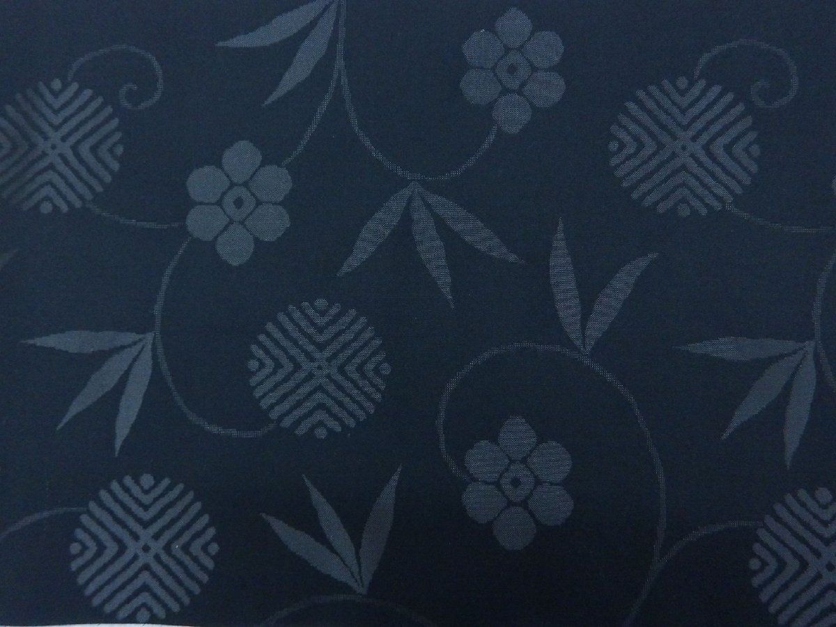 P40737 喪服用 黒共 九寸 名古屋帯 反物 t