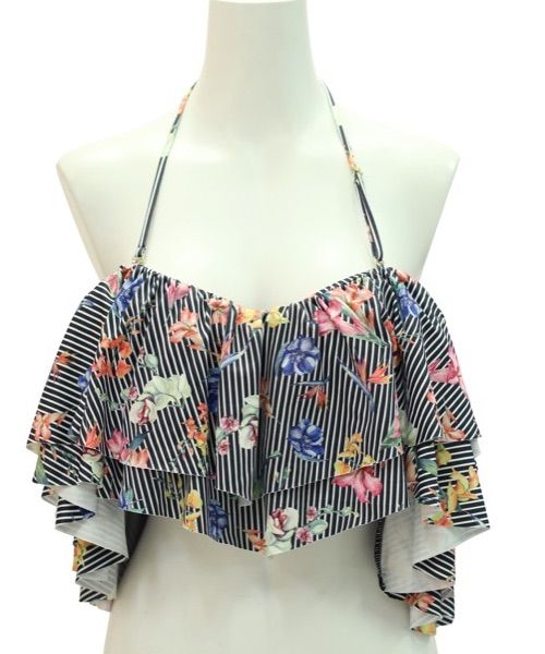 ♥ eimy istoire エイミーイストワール オフシャル 花柄ビキニ トップ フリル付き リゾート