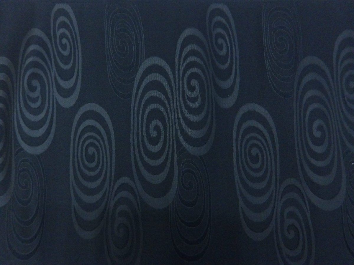 P40738 喪服用 黒共 九寸 名古屋帯 反物 t