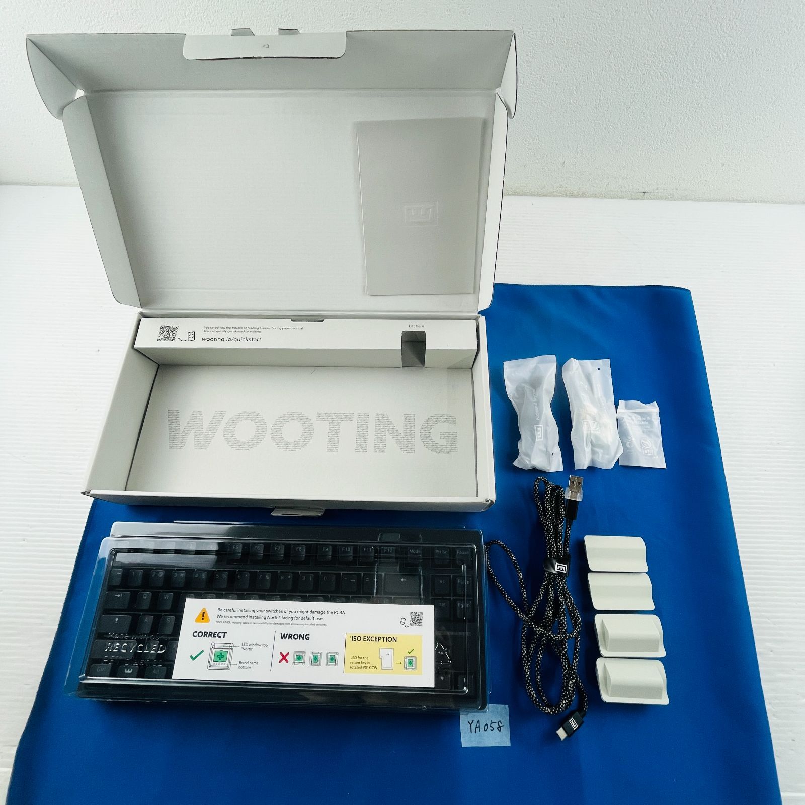 YA058 WOOTING 80 HE ウ―ティン ゲーミングキーボード 英語配列 US ARM Lekker Linear 60 V2 WK5-US2-L60-BK1 USBケーブル き