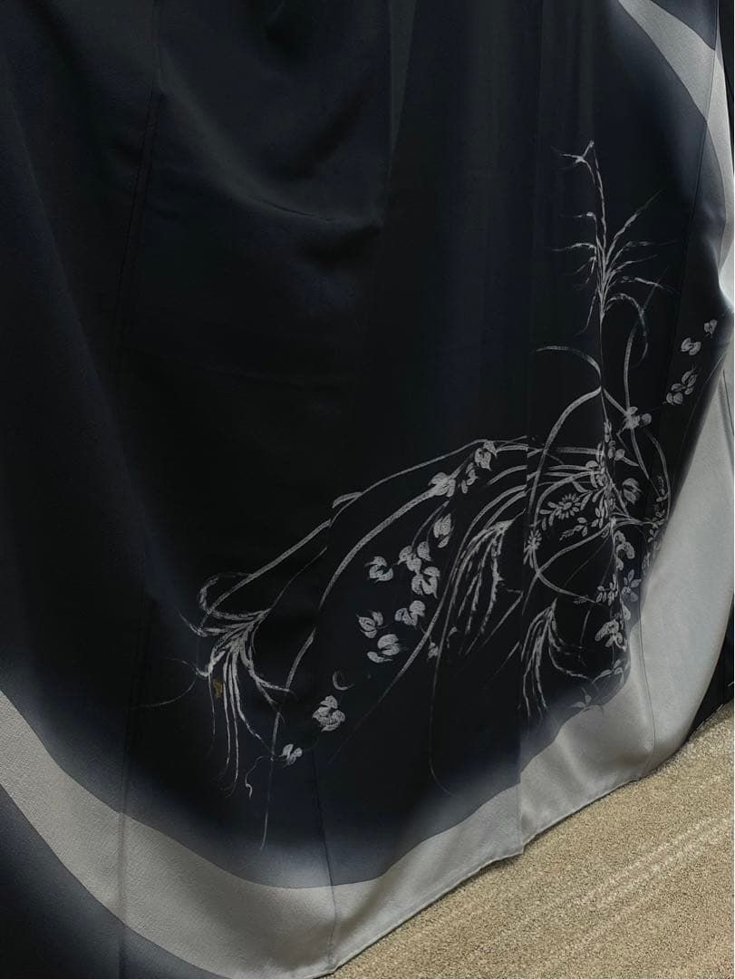 辻村寿三郎 ジュサブロー 付け下げ 訪問着 手刺繍 手描き 正絹 躾糸