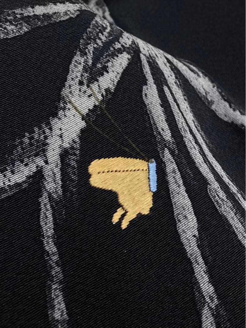 辻村寿三郎 ジュサブロー 付け下げ 訪問着 手刺繍 手描き 正絹 躾糸