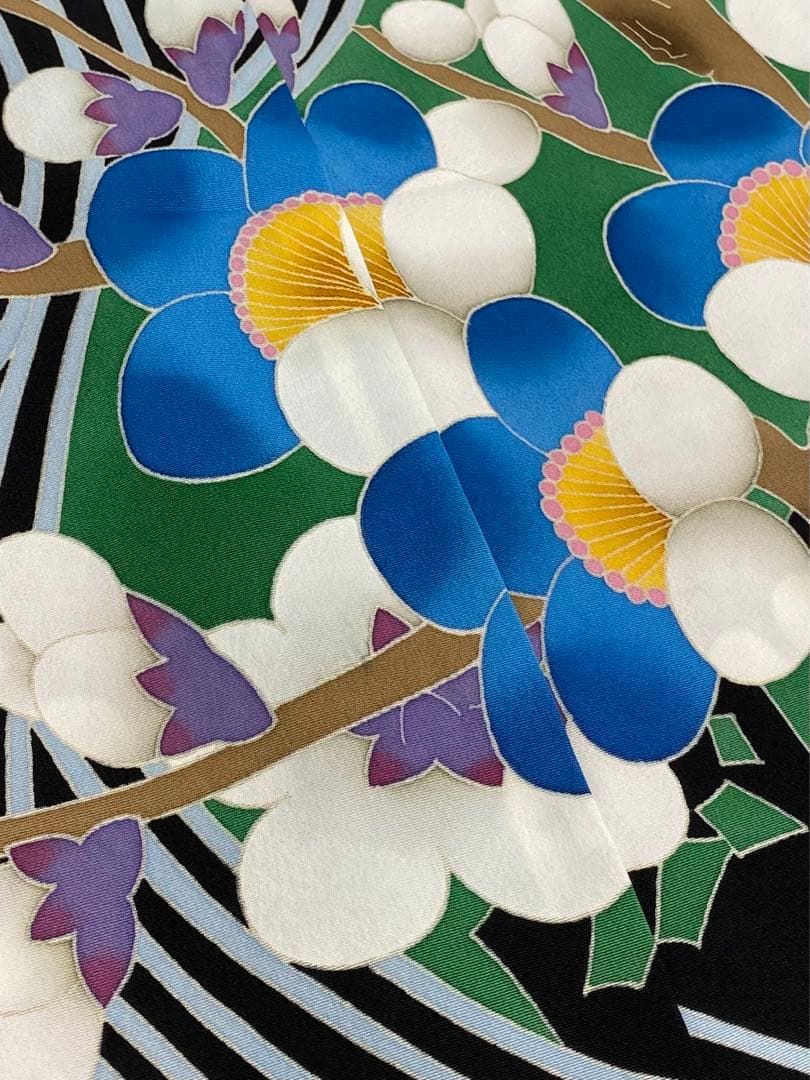 特選 本加賀友禅 宮野勇造 落款入 振袖 仮絵羽 未仕立て品 ふり布付き