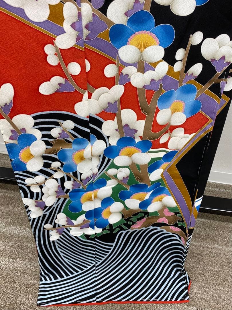 特選 本加賀友禅 宮野勇造 落款入 振袖 仮絵羽 未仕立て品 ふり布付き