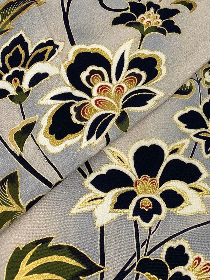 東京友禅 訪問着 金彩 浜ちりめん 正絹 躾糸付き K320 - メルカリ