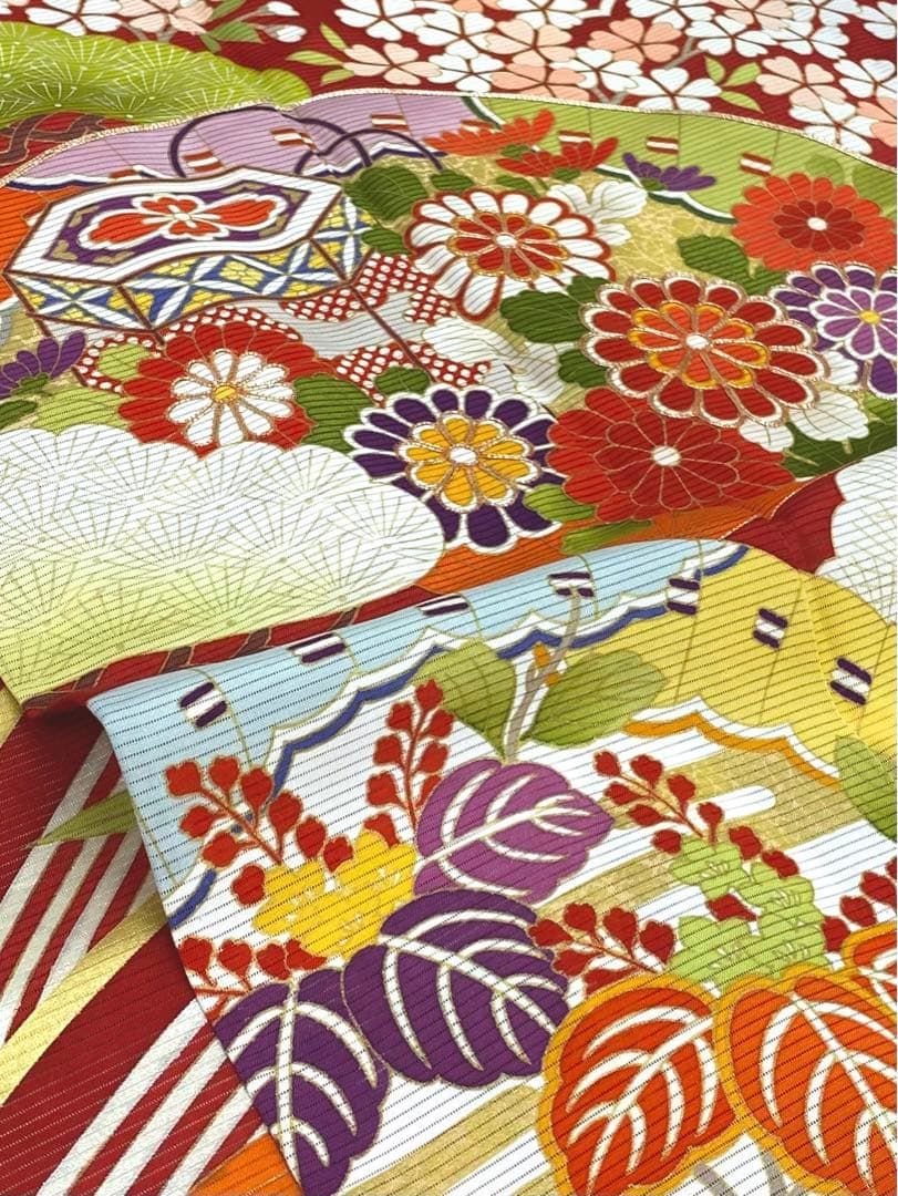 久保耕 久美すがた 京友禅 絽 夏物 振袖 銀駒 金彩 正絹 躾