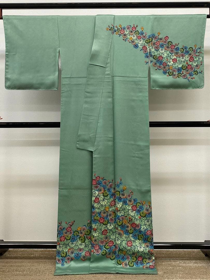 城間栄順 落款入 本場琉球紅型 訪問着 紋意匠 正絹 躾糸付き - メルカリ