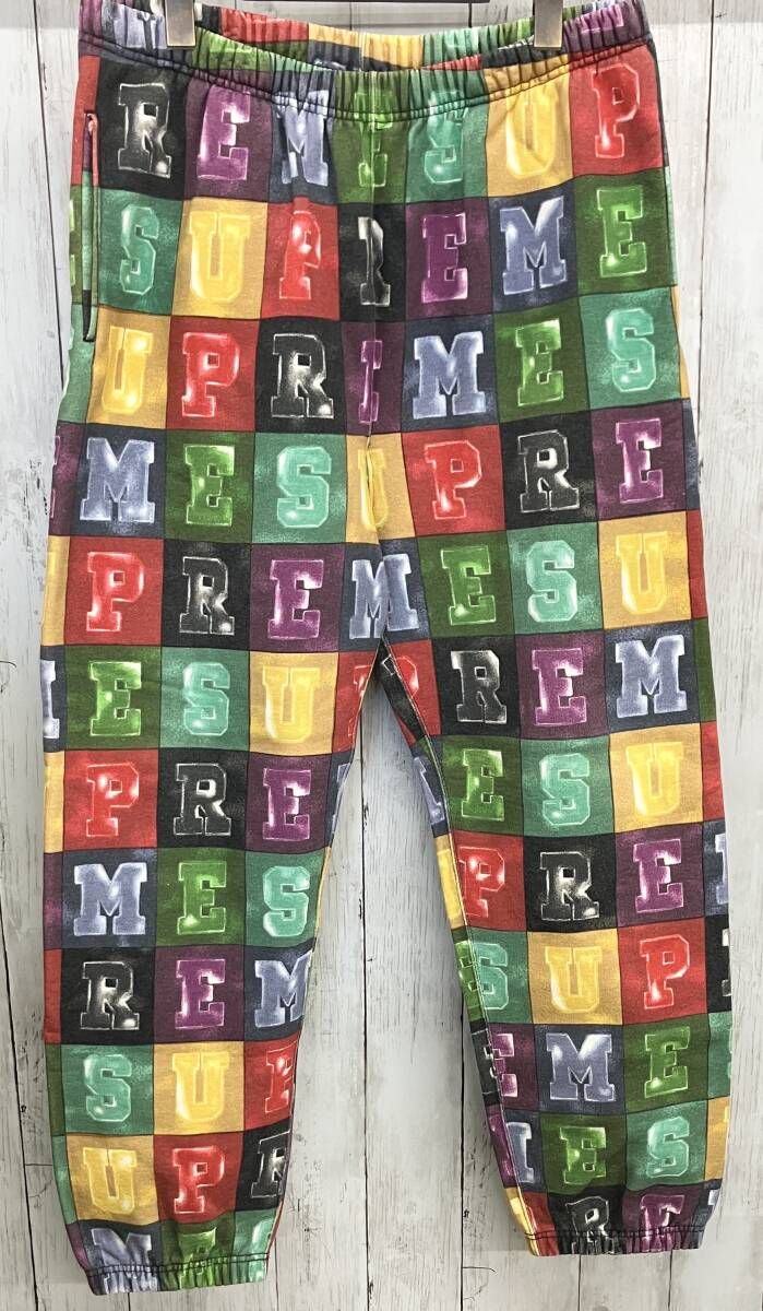 Supreme 20AW Block Sweatpants シュプリーム スウェットパンツ 総柄 マルチカラー サイズM