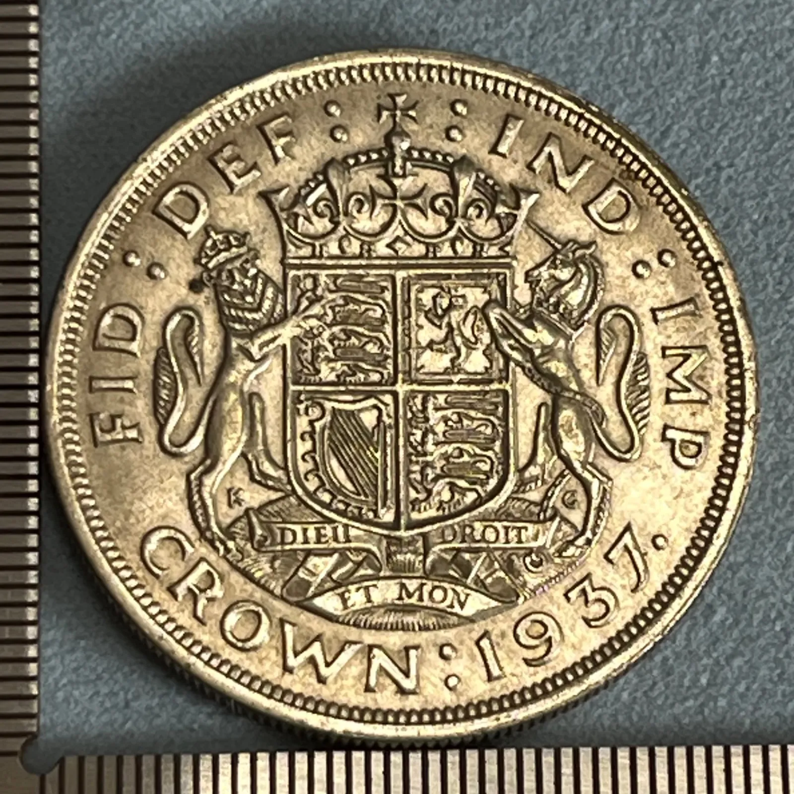 銀貨】1937年 イギリス ジョージ6世 戴冠記念 クラウン銀貨／英国王室