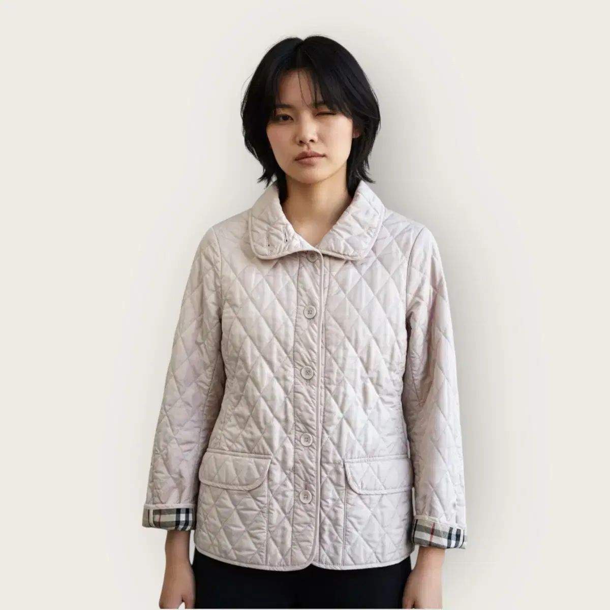 M バーバリー キルティング ノヴァチェック 軽量 ダウン