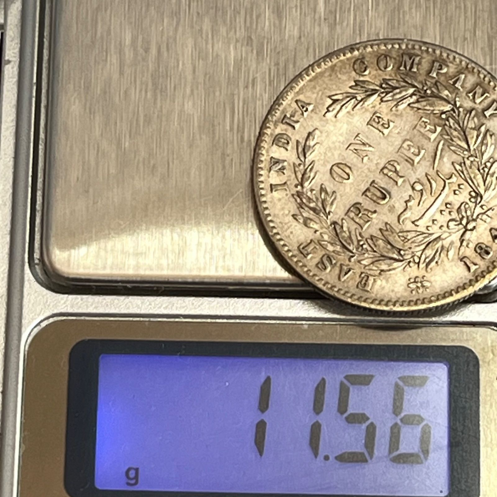 1840年 イーストインディア会社 ヴィクトリア女王 1ルピー銀貨／East India Company ONE RUPEE Silver