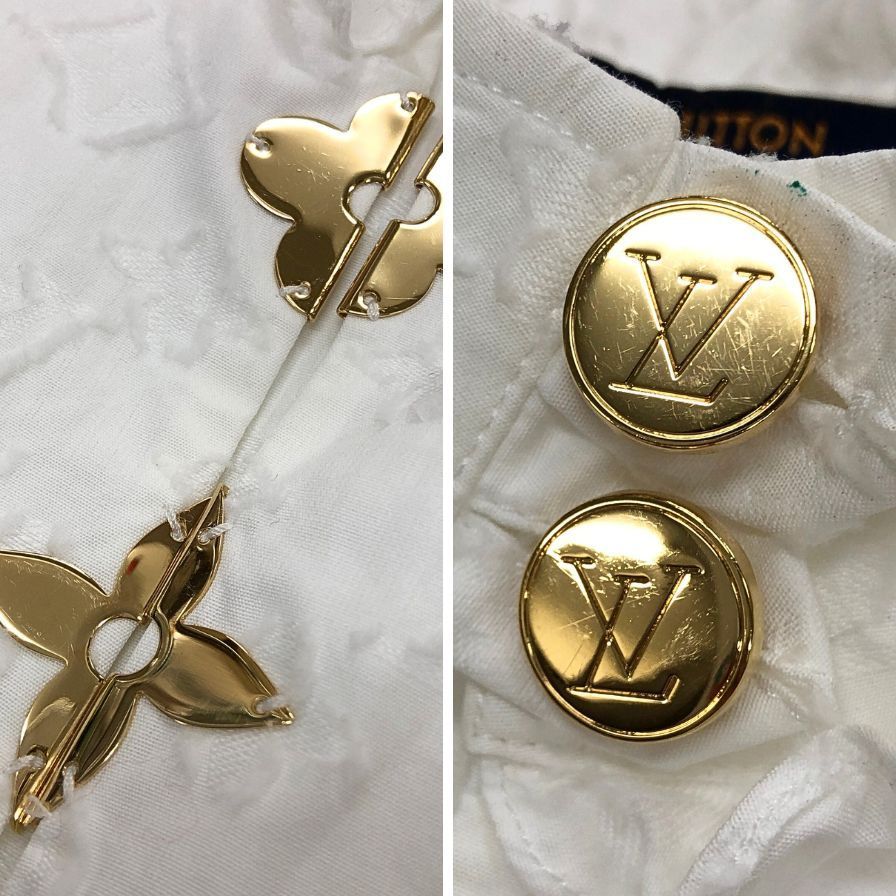 モノグラムフリル ノースリーブシャツ