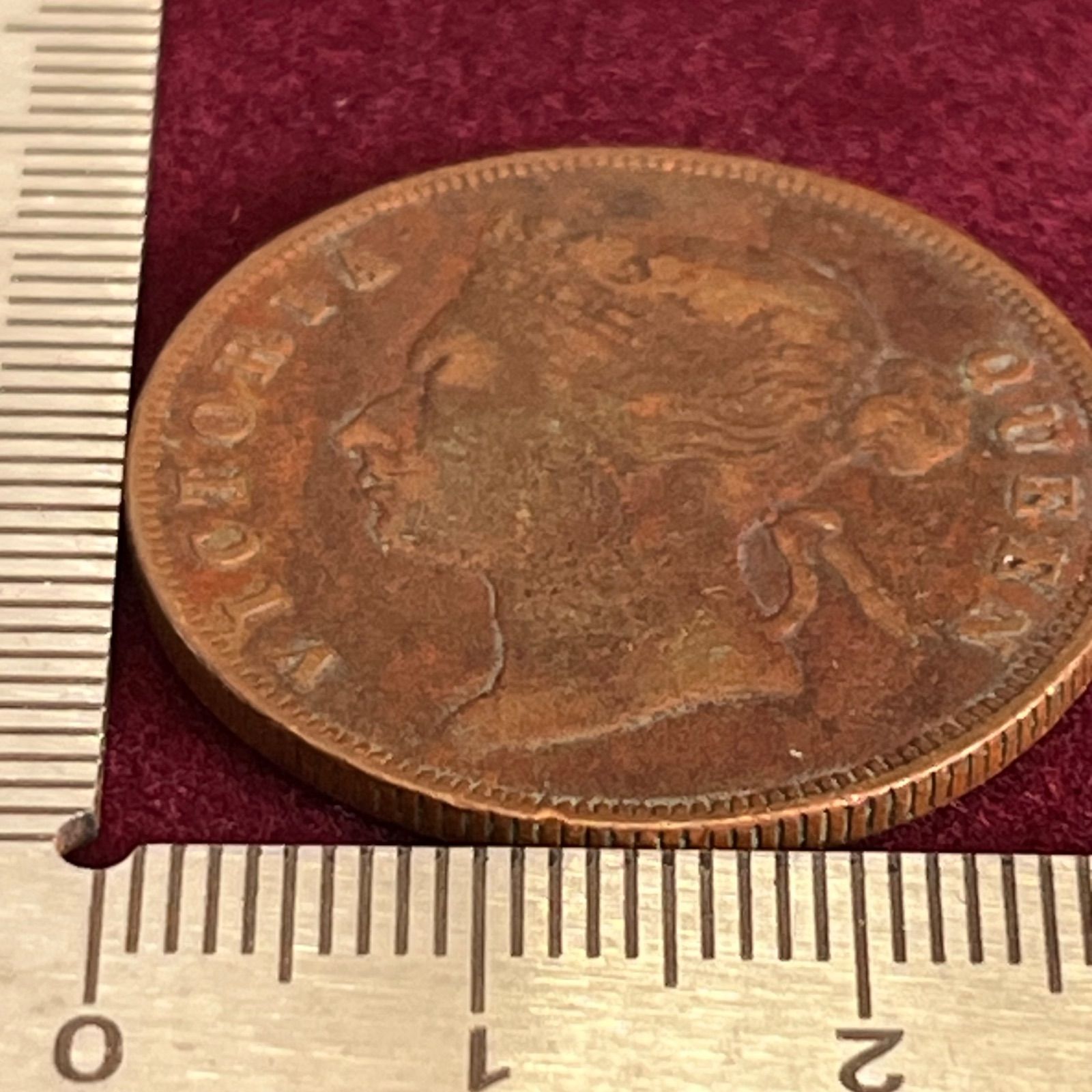 銅貨】1900年 ストレーツ植民地 1セント銅貨 ヴィクトリア女王／海峡