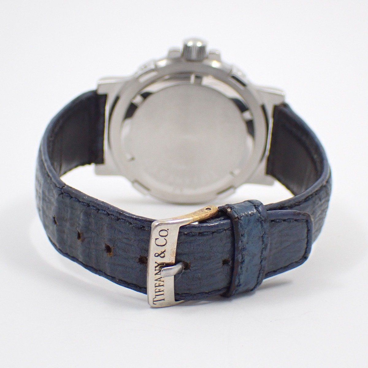 ティファニー ダイバー型 クォーツ メンズ 腕時計 ネイビー文字盤 純正