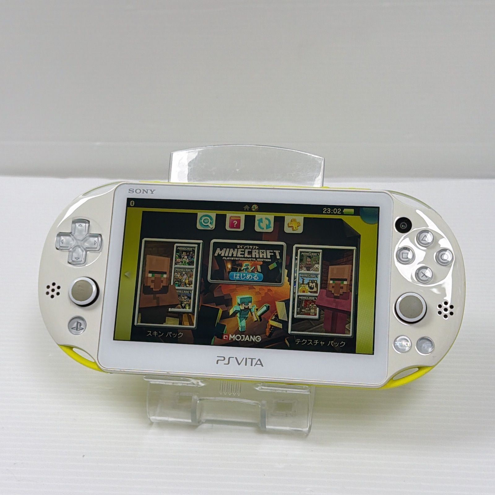 PSVITA PCH 2000 ライムグリーン ホワイト 液晶 PlayStation Vita FW3.65 遊べるセット 動作 済み ソニー プレイステーション psvita